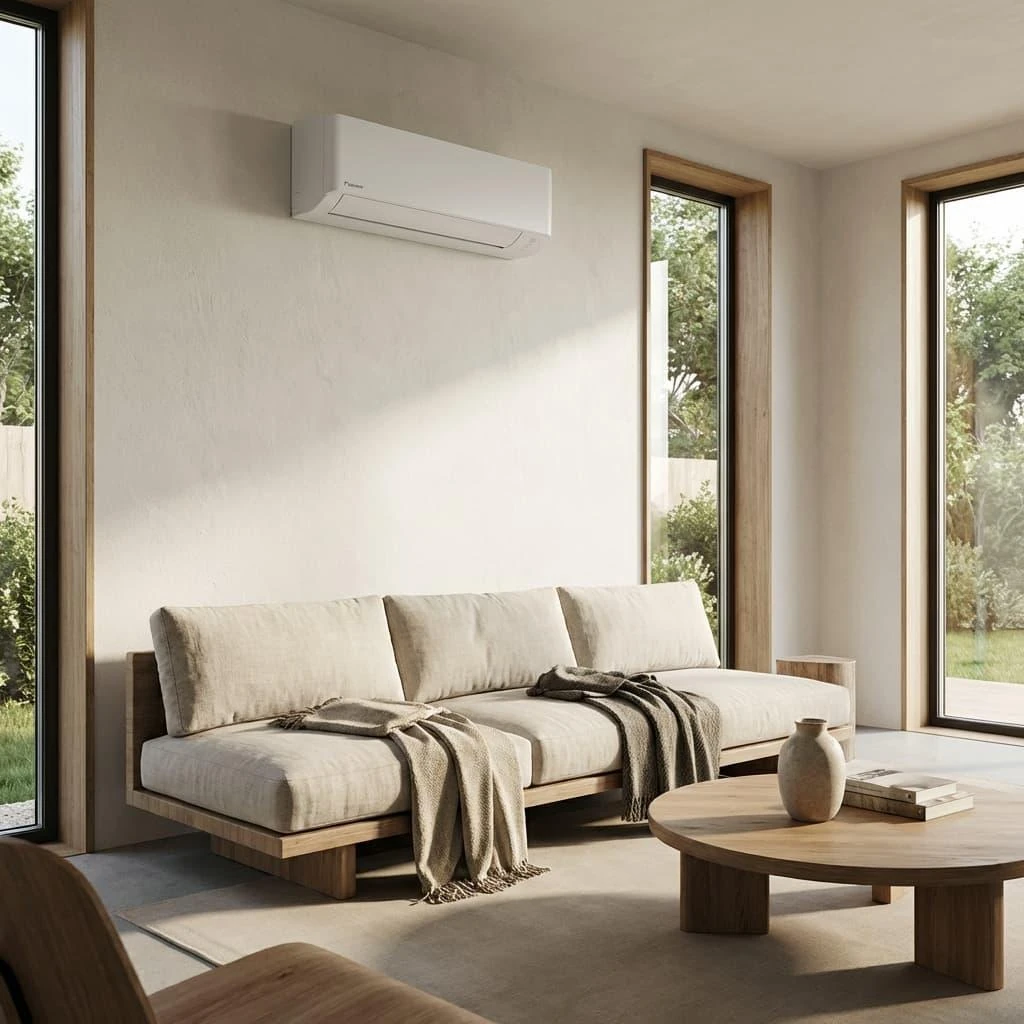 Woonkamer met wandairco