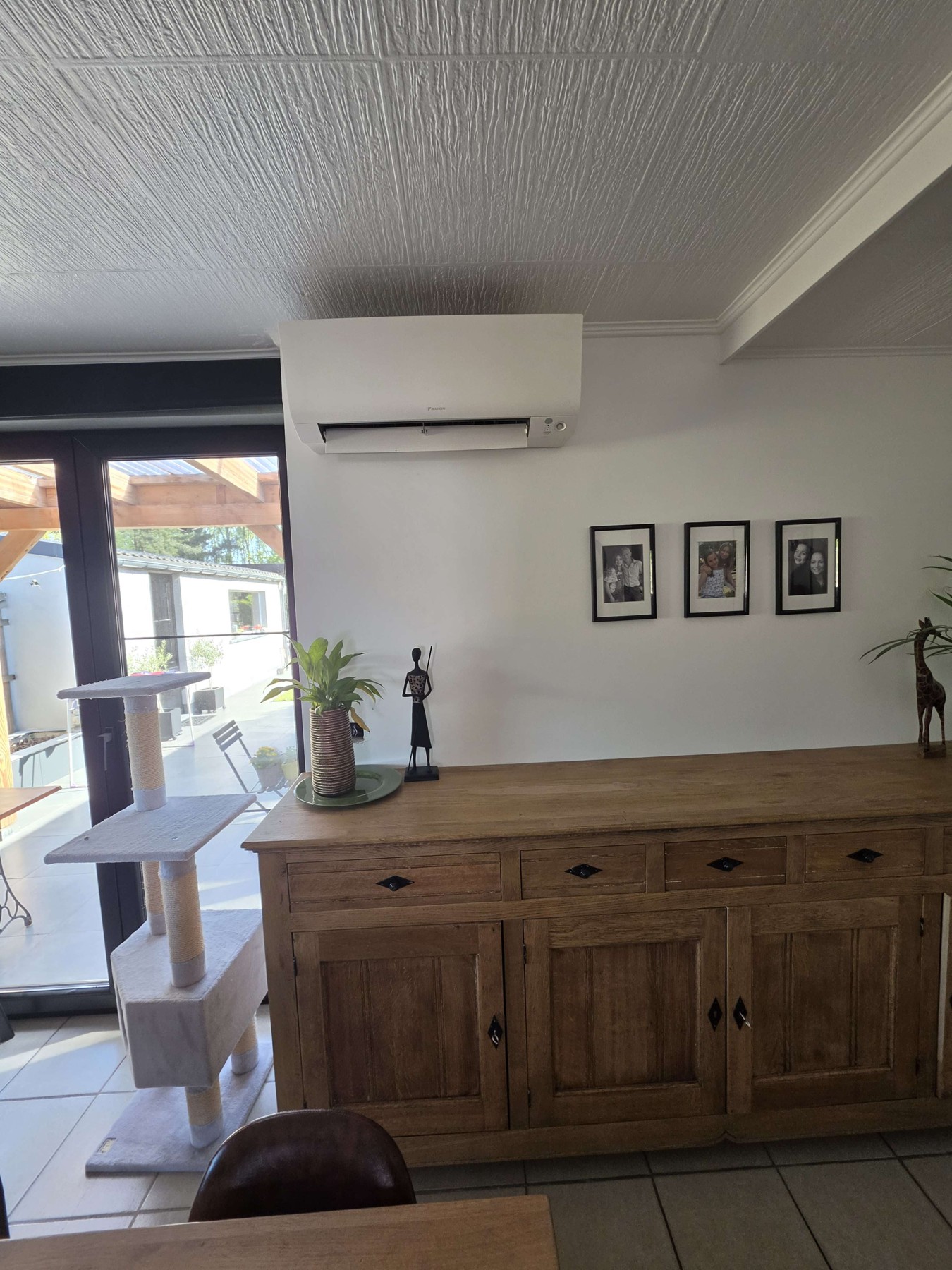 Daikin Comfora-binnenunit in de leefruimte